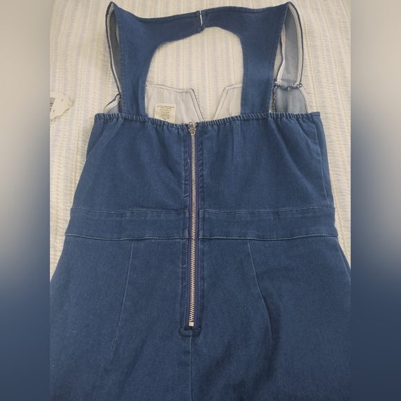 Elephant Leg Denim Jumpsuit - Picture 7 of 7